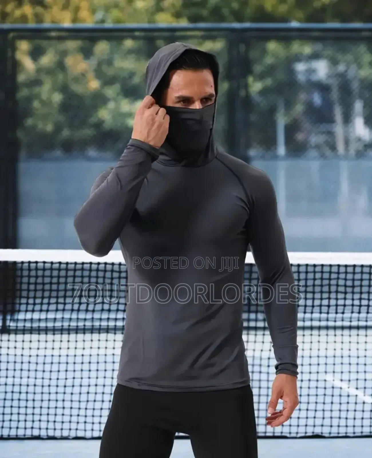 Hooded Compression Tshirt – Baselayer Running, Gym Fitness