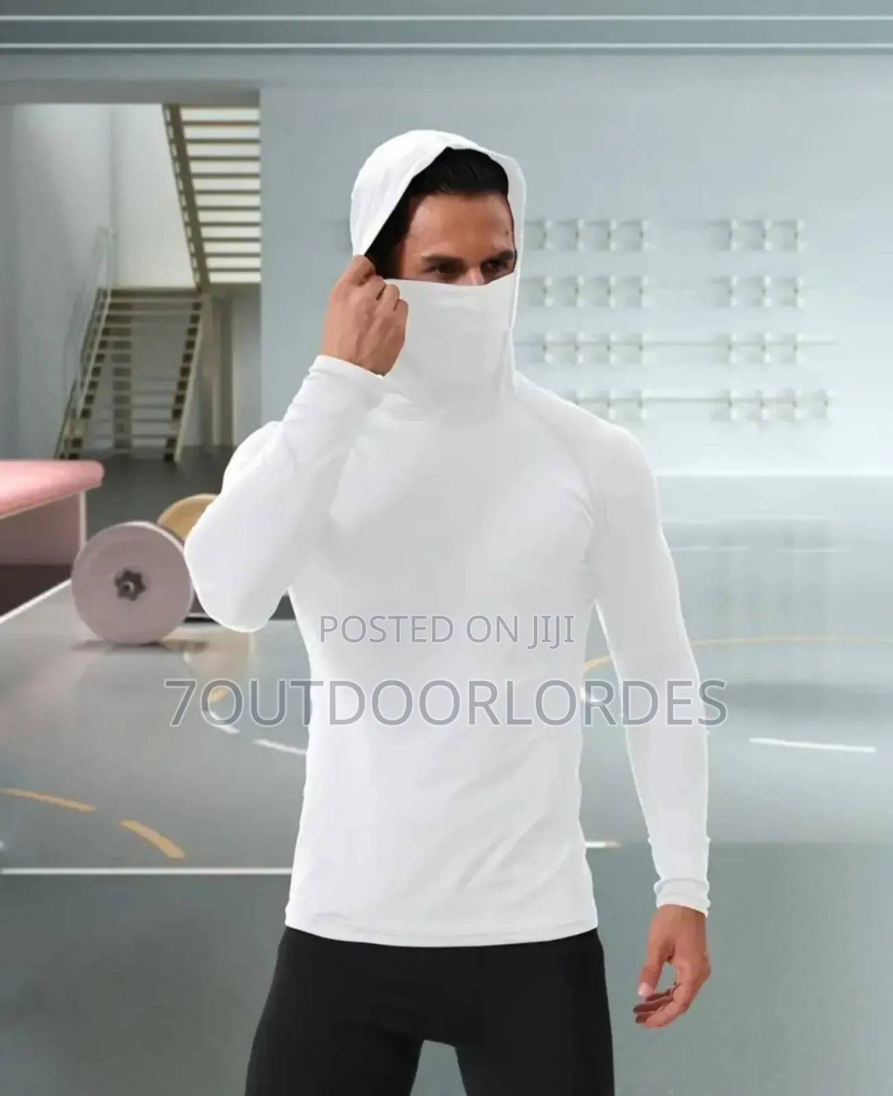 Hooded Compression Tshirt – Baselayer Running, Gym Fitness