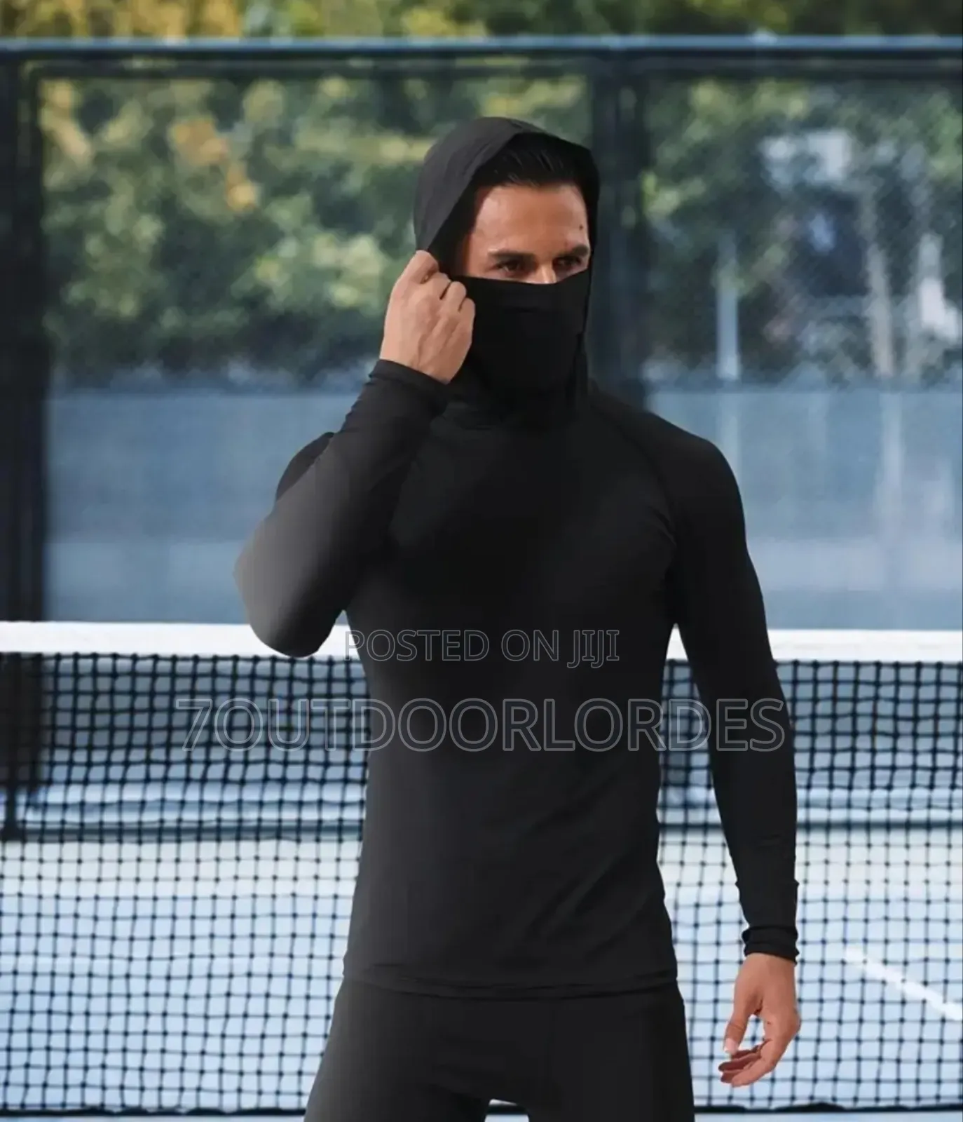 Hooded Compression Tshirt – Baselayer Running, Gym Fitness