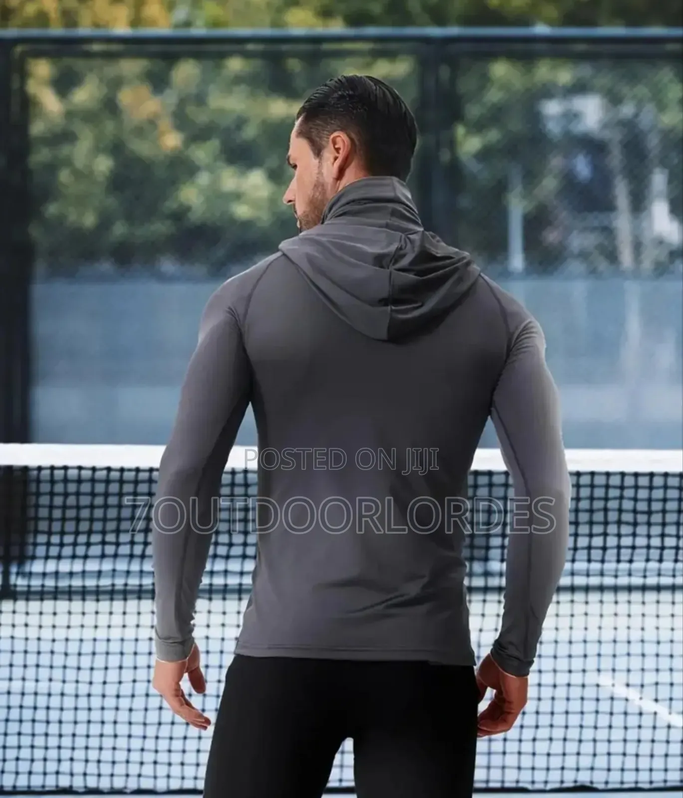 Hooded Compression Tshirt – Baselayer Running, Gym Fitness