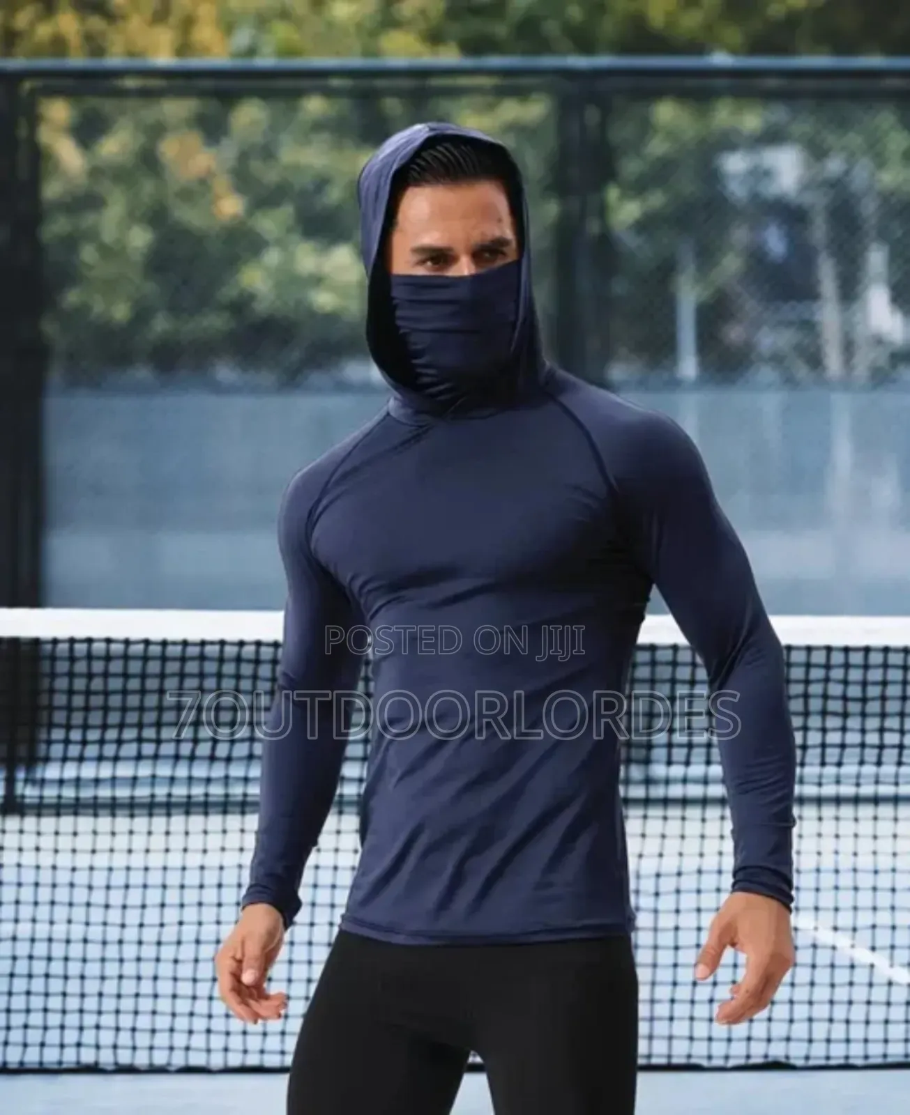 Hooded Compression Tshirt – Baselayer Running, Gym Fitness