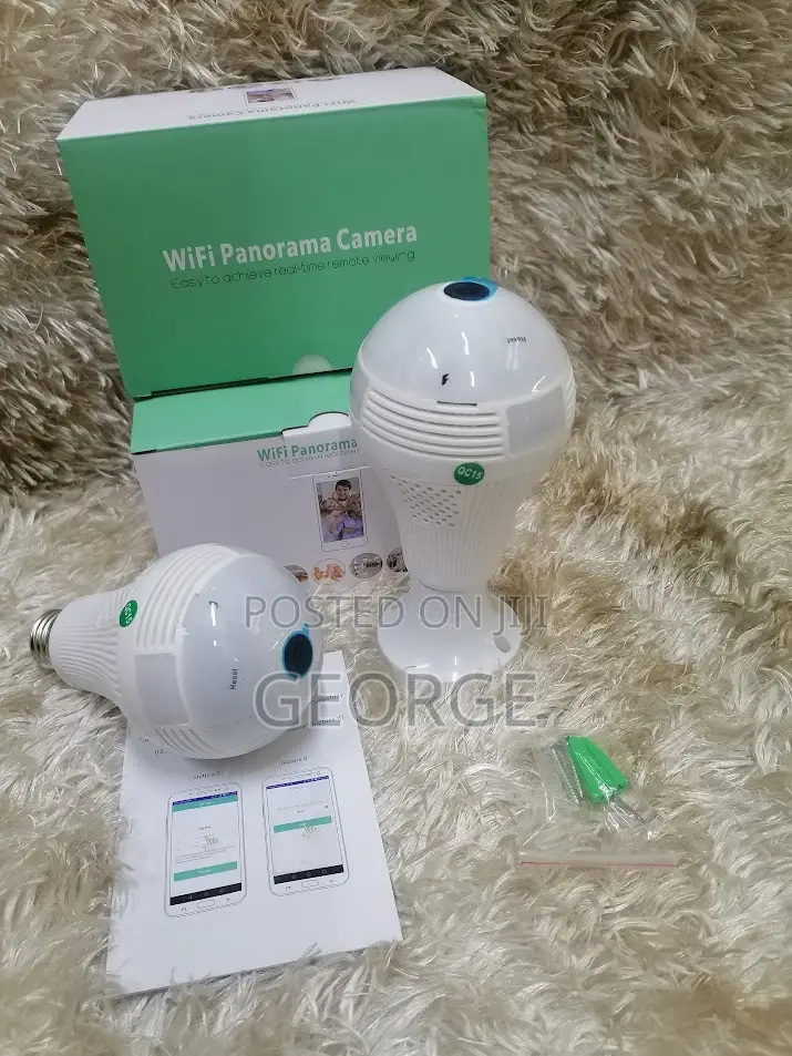 Easy to Install Security Wifi Bulb Camera-Fisheye Camera