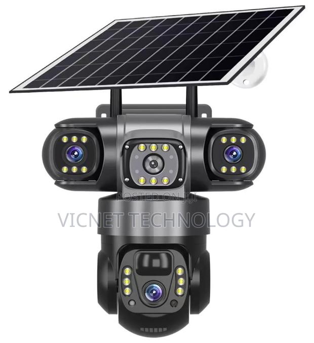 4g / Wifi Tripple Lens Solar Powered CCTV Camera