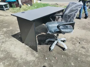 Office Table With Office Adjustable Mesh Chair