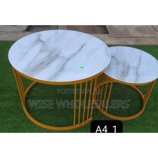 New Model Luxury Pure Marble Top Nesting Coffee Tables