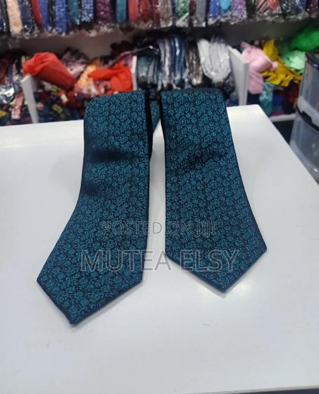 Dark Cyan Black Executive Tie Sets - thumbnail 3