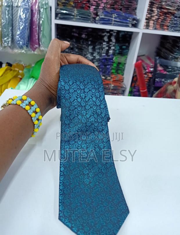 Dark Cyan Black Executive Tie Sets - thumbnail 4