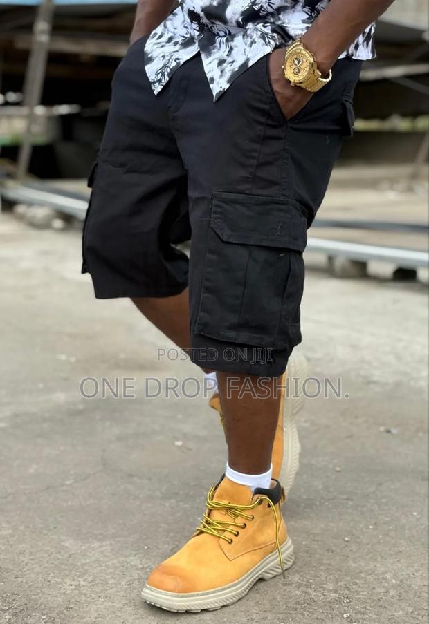 Black-Men Cargo Shorts - main view
