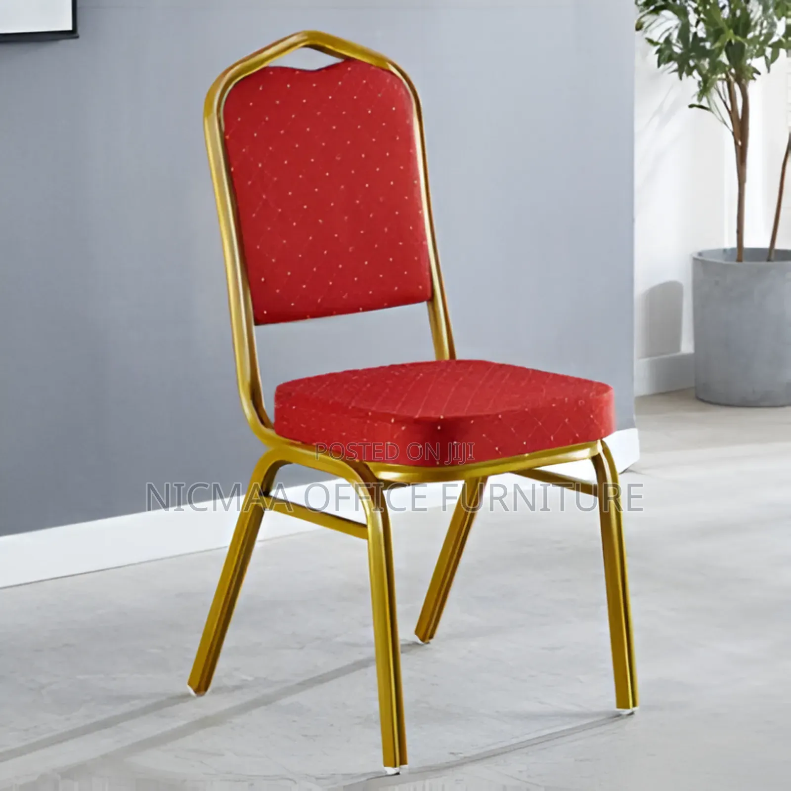 Premium Stackable Red Conference Chair
