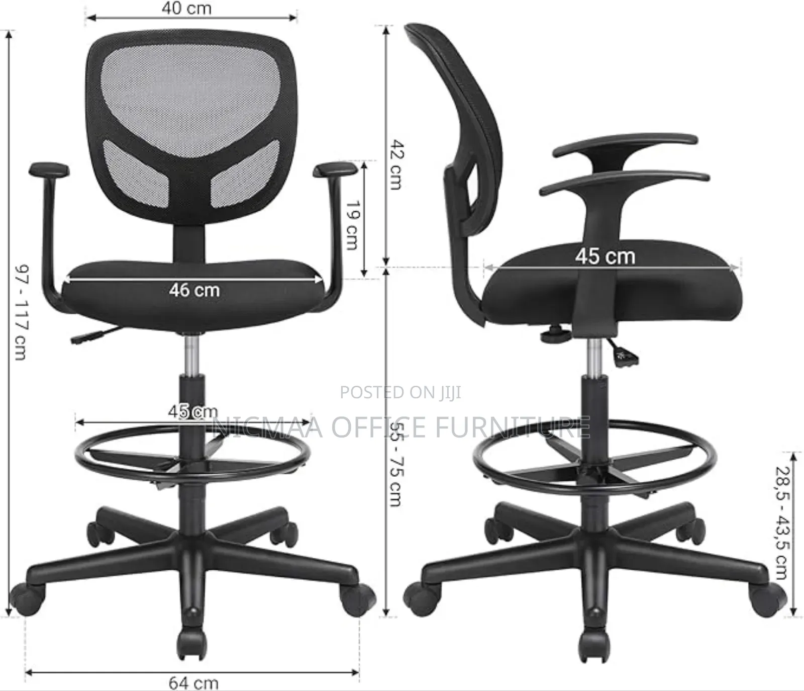 Songmic Swivel Countertop Ergonomic Seat
