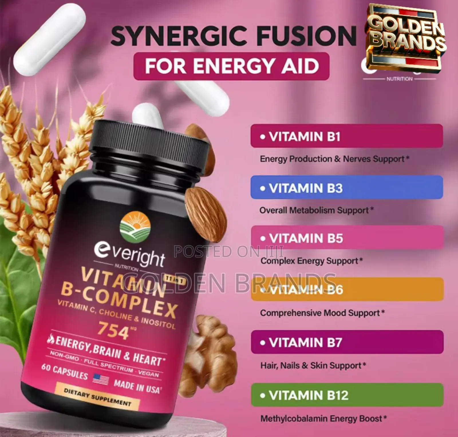 Vital Vitamins 11 in 1 Bottle, for Energy, Heart, Brain