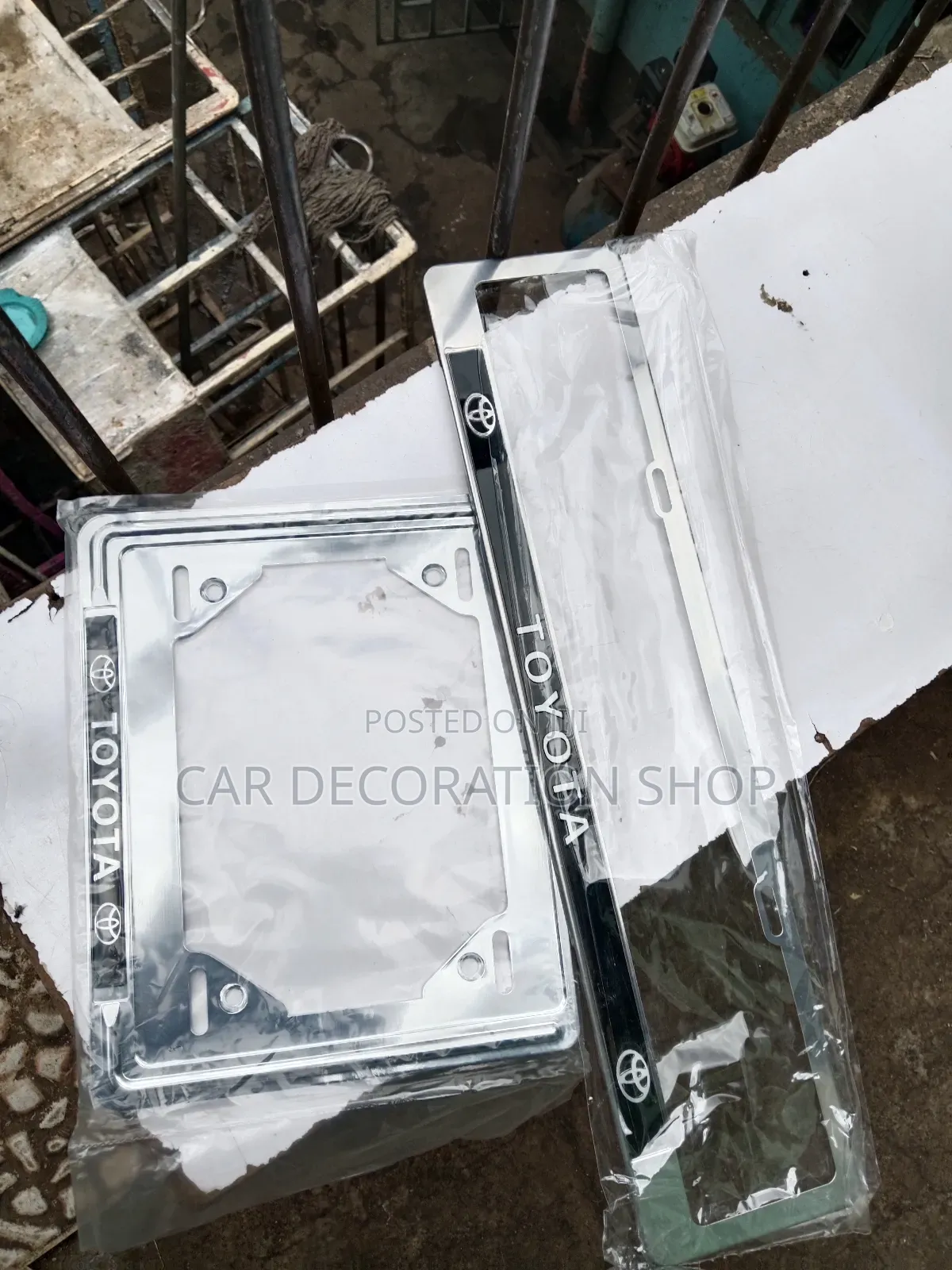 Toyota Rear and Front Chrome Number Plates Holder