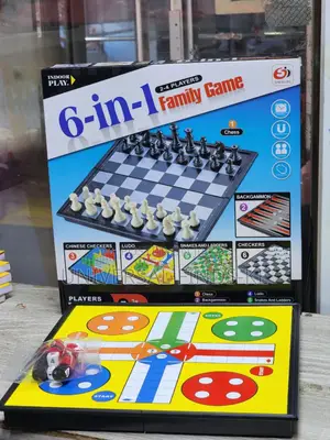 6in1 Board Game Chess,Checkers,Ludo, Backgammon ,Snake 