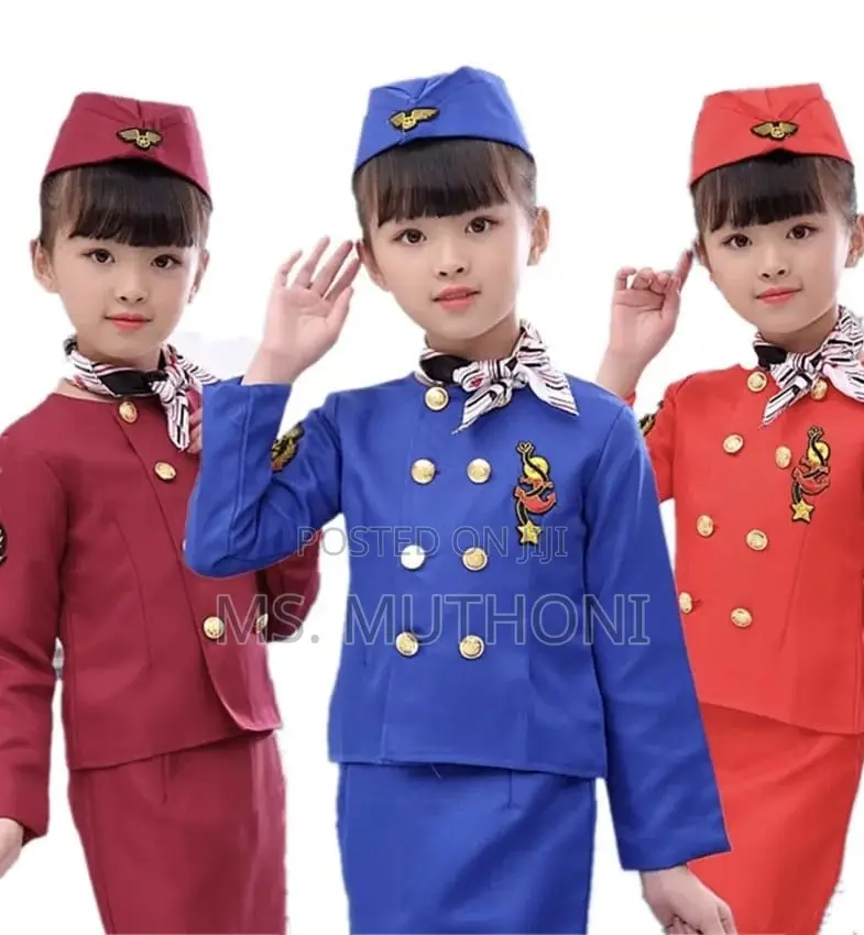 Professional Children's Flight Attendant Cosplay Costume*
