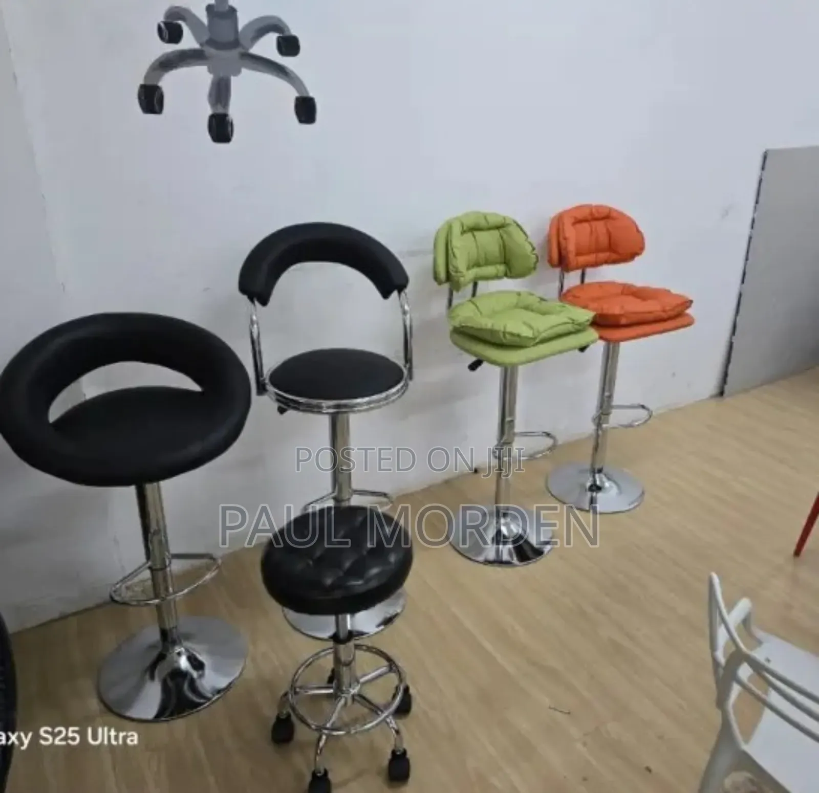 Black Adjustable Barstools