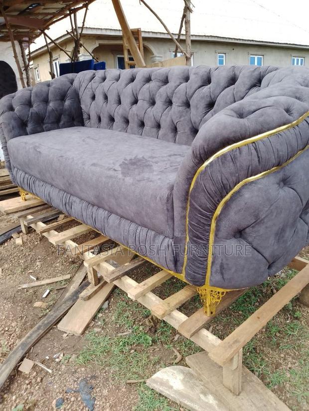3 Seater Velvet Tufted Sofa