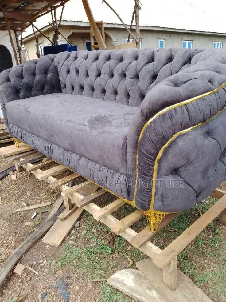 3 Seater Velvet Tufted Sofa