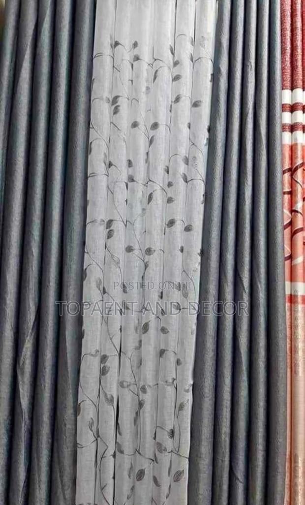 Grey Curtains 2pcs Designed for Luxury Window - main view