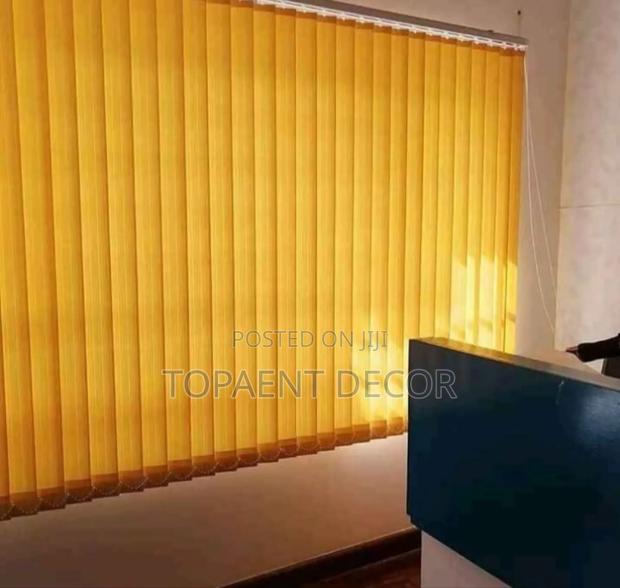 Yellow Perfect Fit and Streamlined Vertical Office Blinds - main view