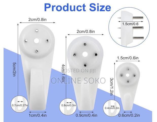 Heavy Duty Concrete Wall Invisible Nail Hanging Hooks-34 PCS - thumbnail 5