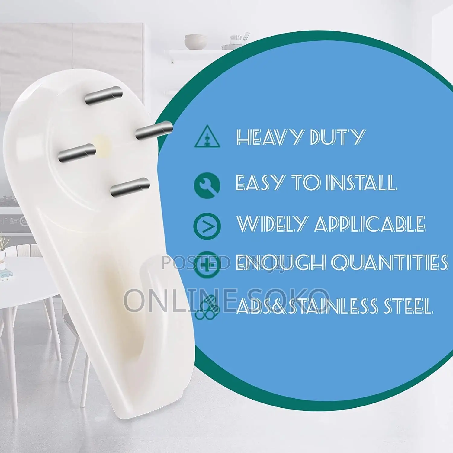Heavy Duty Concrete Wall Invisible Nail Hanging Hooks-34 PCS