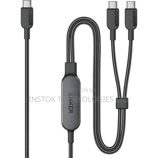 Anker 2-in-1 Usb-C to Usb-C Braided Cable 140w 4 Ft