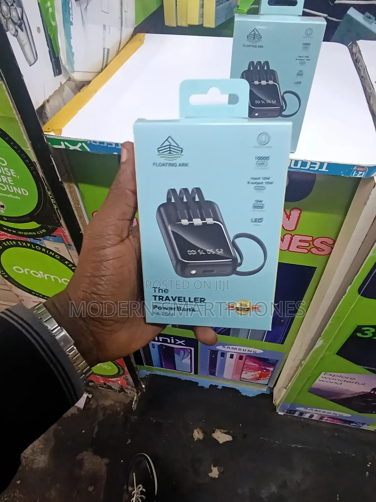 Floating Ark10000mah Portable With Inbuilt Cables Powerbank