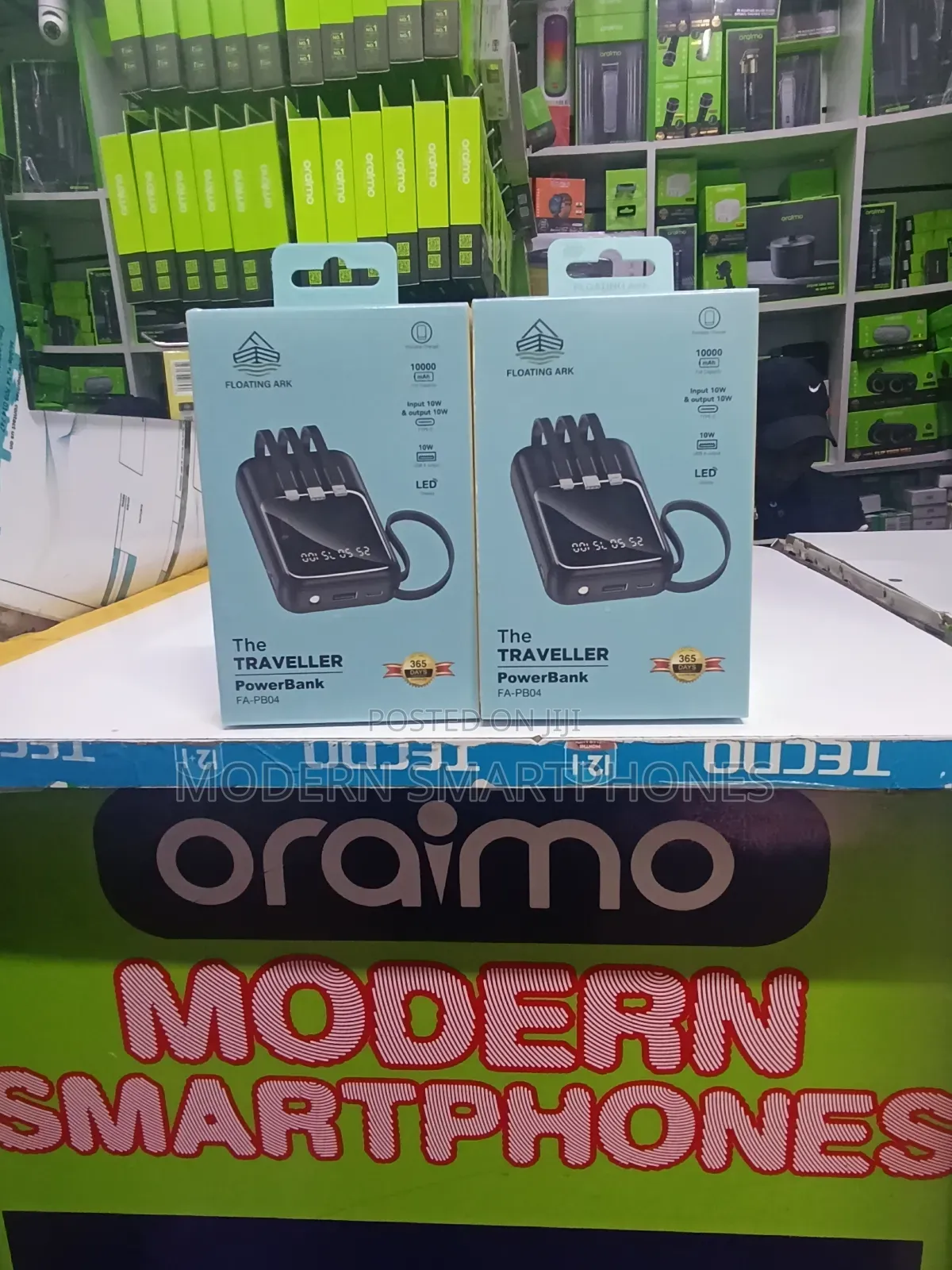 Floating Ark10000mah Portable With Inbuilt Cables Powerbank