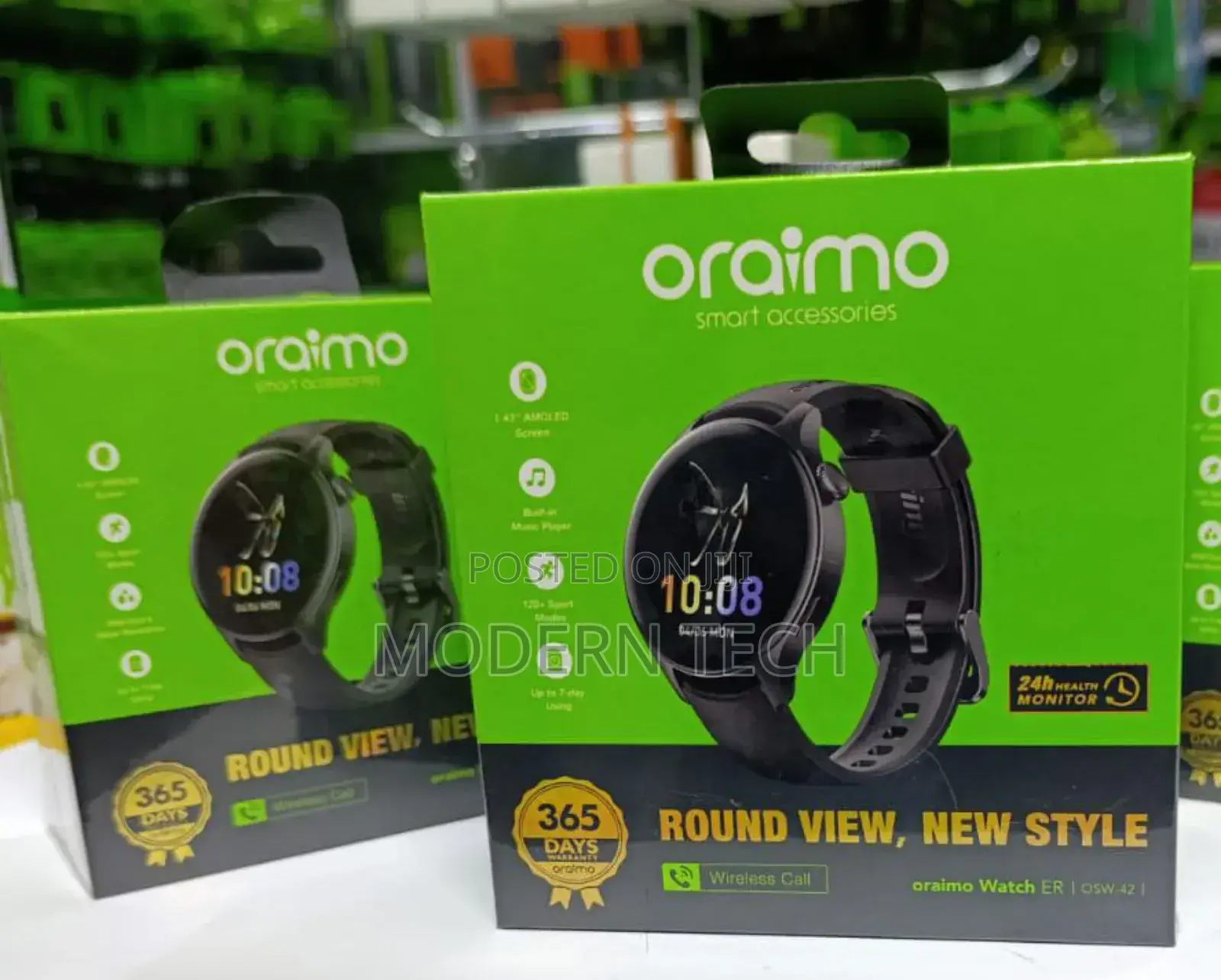 Oraimo Watch Er Osw - 42 Bt 1.43” Amoled Screen Smart Watch
