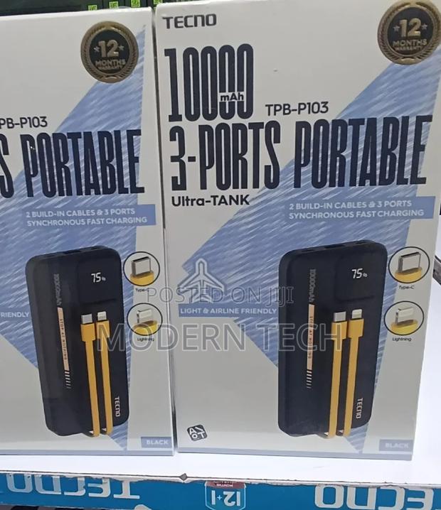 Tecno TPB-103 10000mah Power Banks - thumbnail 2