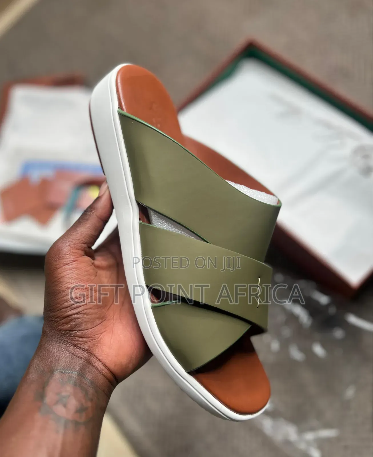 Leisure Genuine Leather Men Slippers Mules Sandals