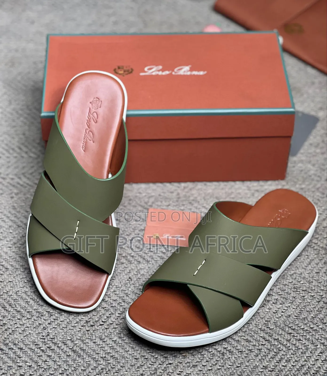 Leisure Genuine Leather Men Slippers Mules Sandals