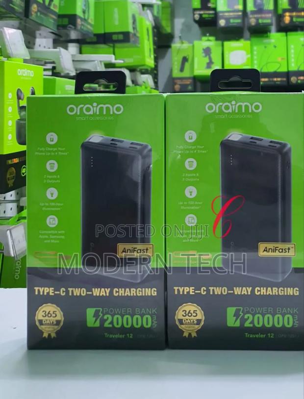 Oraimo Traveler 12 20000mah Power Bank With Type C Output