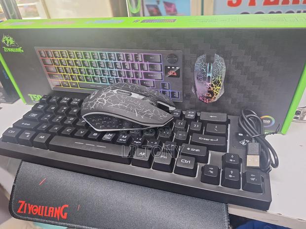 Black Luminous Gaming Keyboard and Mouse T50