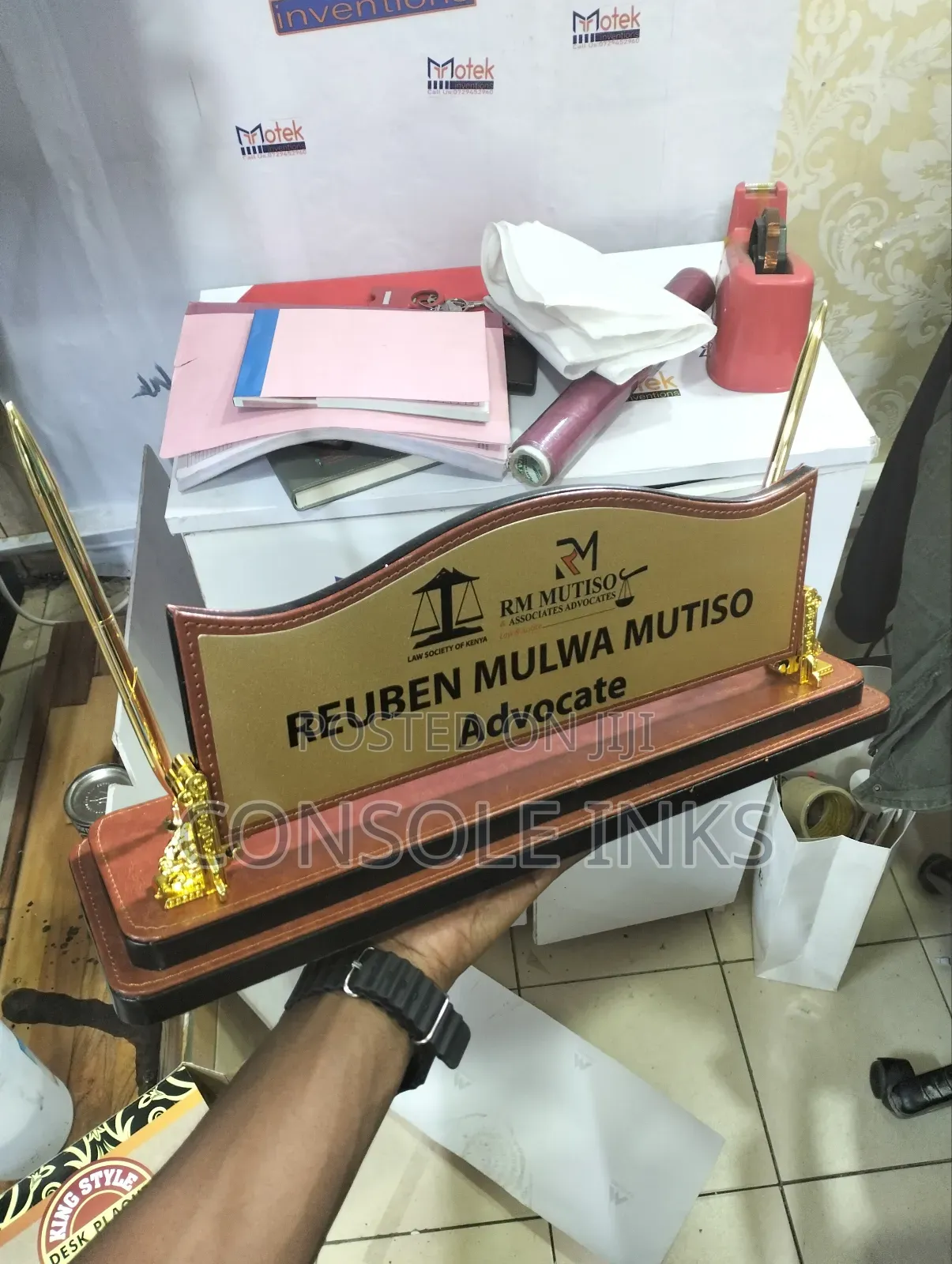 Desk Name Plate/Desk Organiser