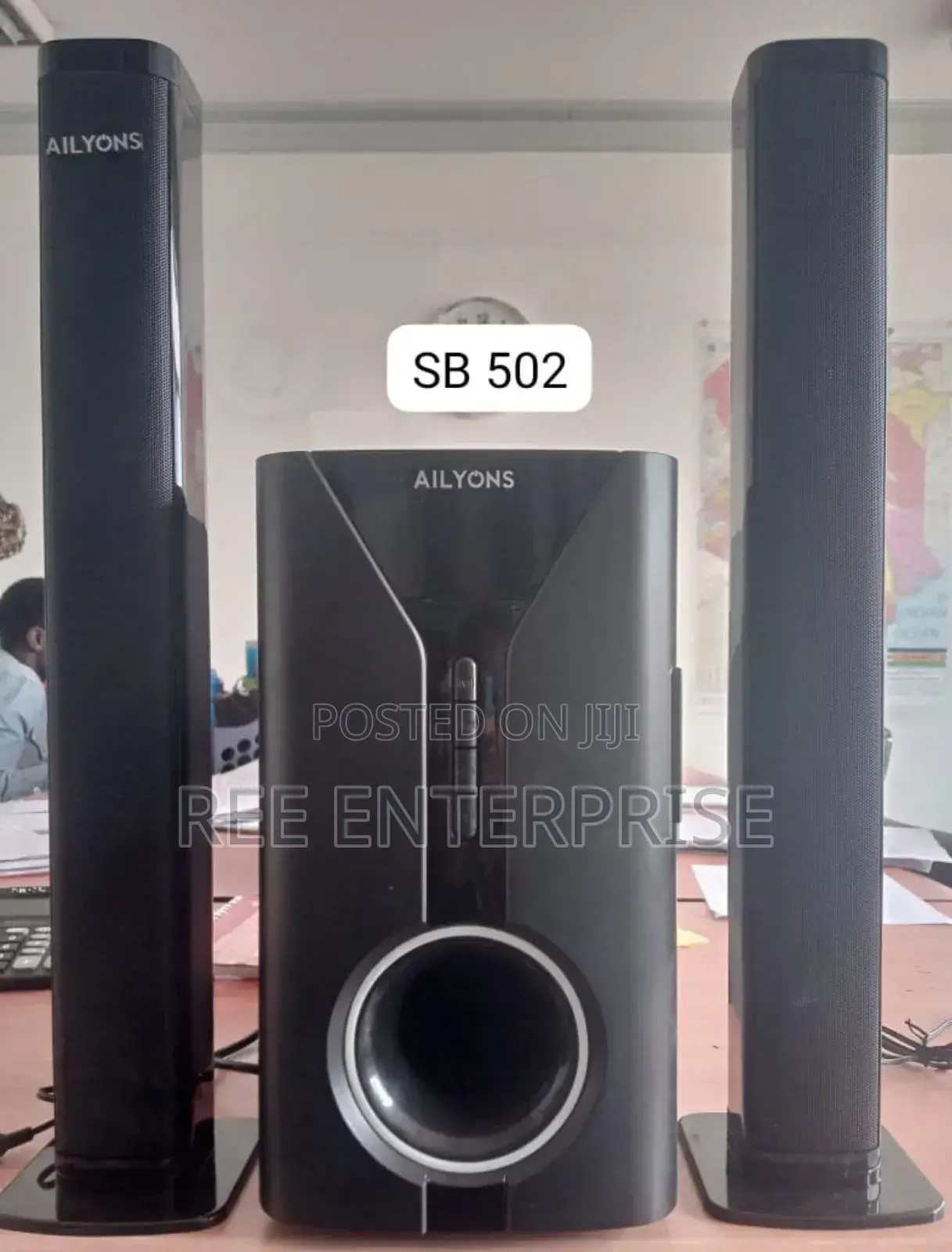 New 2.1ch Ailyons Sub Woofer System Bt/Usb/Fm Tall Boy