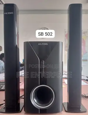 New 2.1ch Ailyons Sub Woofer System Bt/Usb/Fm Tall Boy