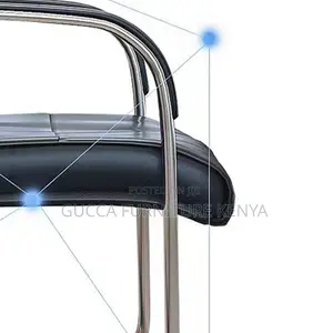 Office Chair:Black Ergonomic Leather Studio/Conference Chair