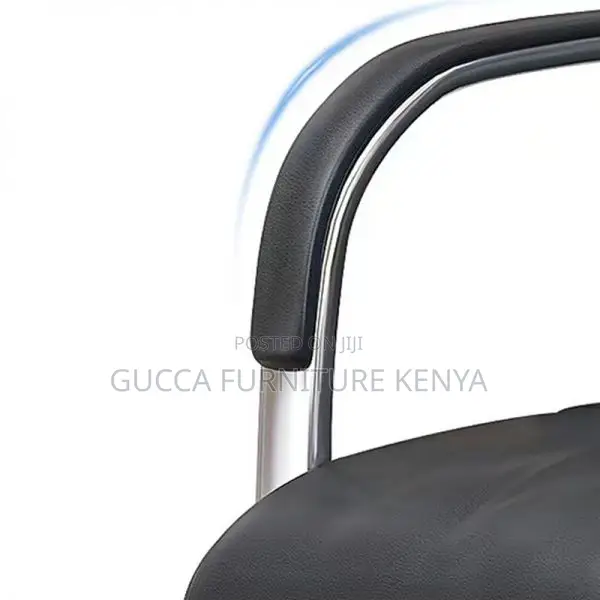 Office Chair:Black Ergonomic Leather Studio/Conference Chair