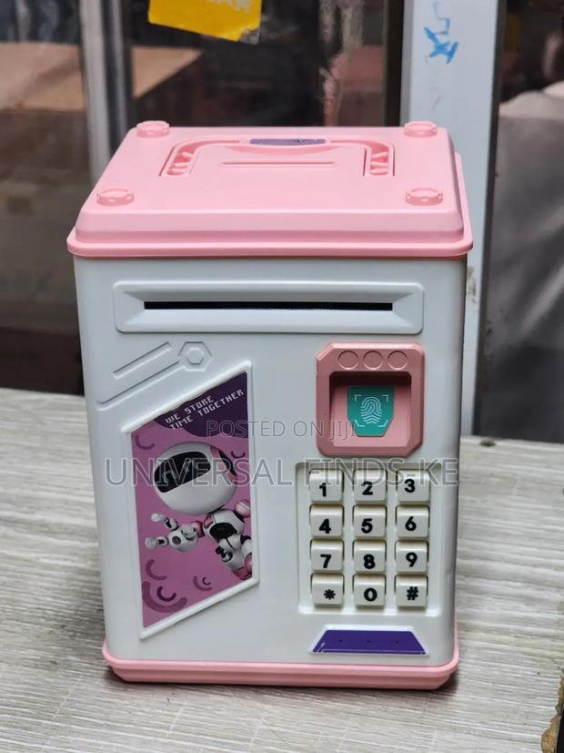 Electronic Piggy Bank Kids Atm Money Bank Has Fingerprint