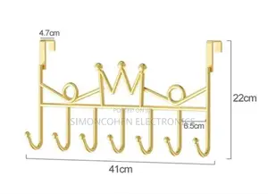 Heavy Guage Behind the Door 7 Hooks Hanger