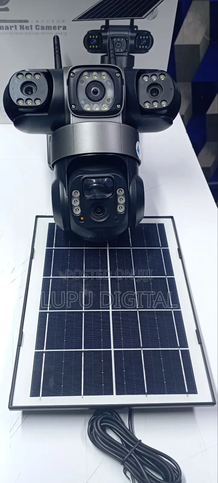 Surveillance Camera 3 Lenses PTZ 4g Simcard Solar Camera