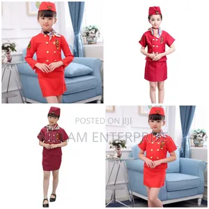 Professional Children's Flight Attendant Cosplay Costume*