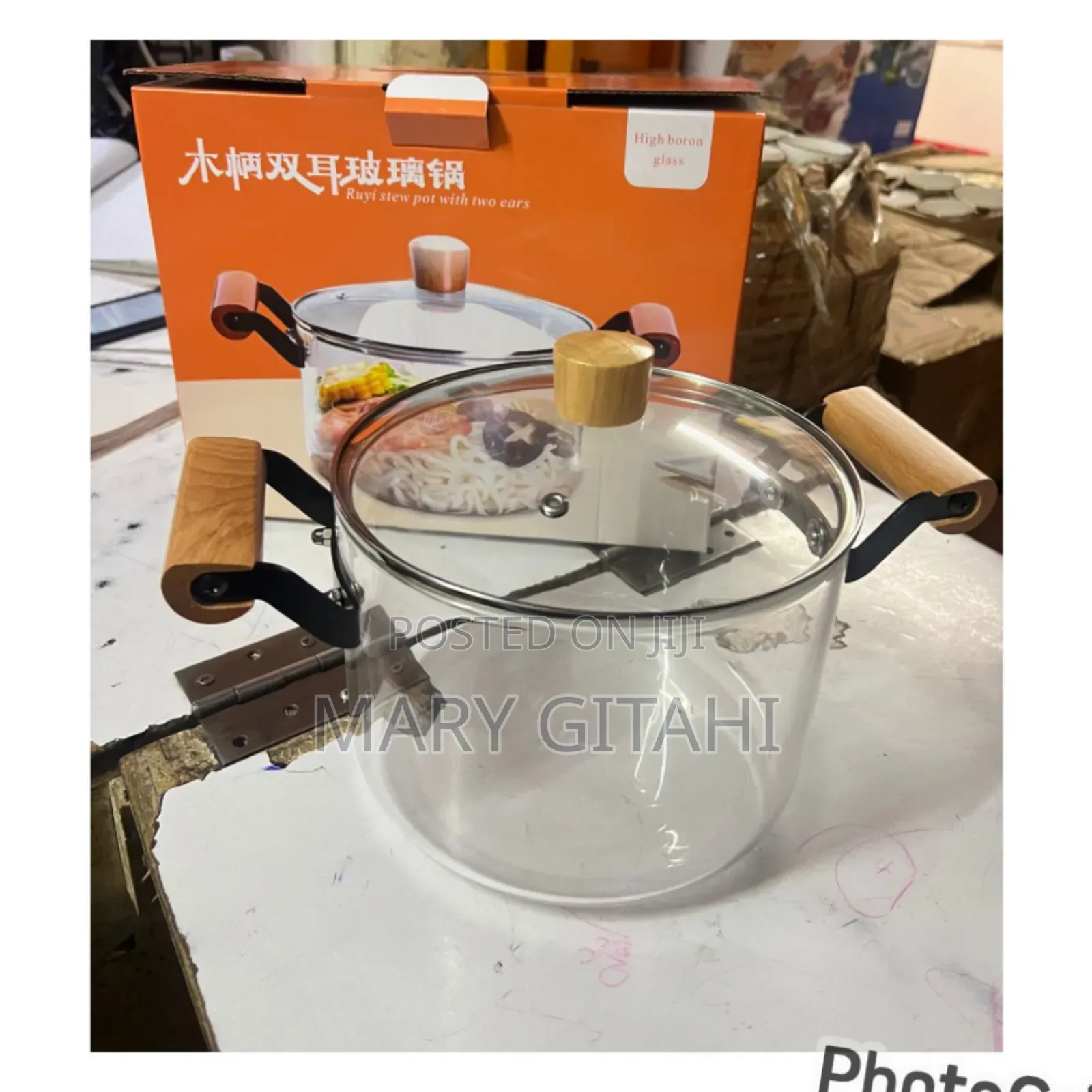 4.0 Glass Borosilicate Cooking Pot At