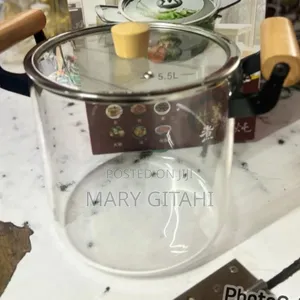 5.5 Borosilicate Glass Cooking Pot Microwave Safe