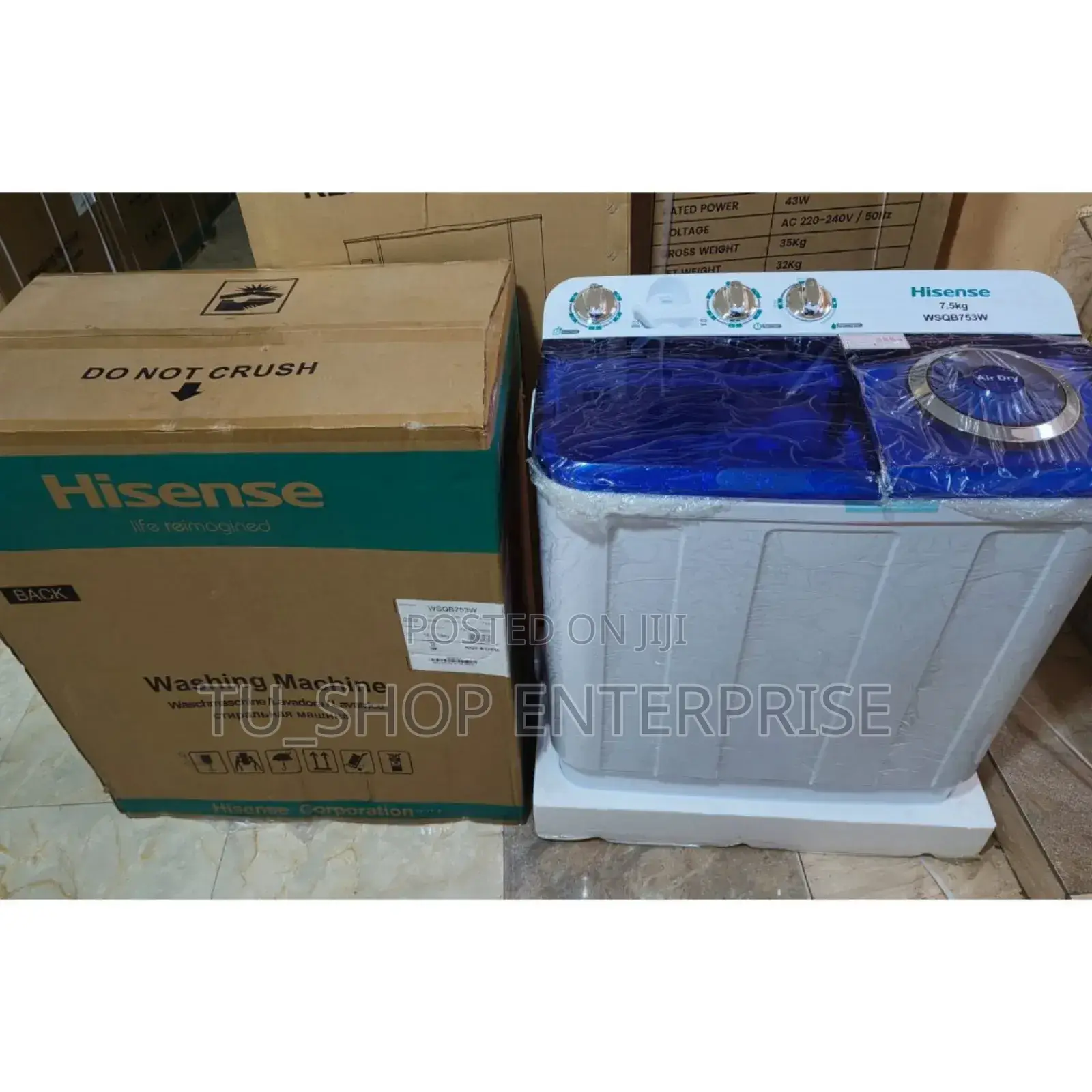 Washing Machine !!Washing Machine !!Hisense 7.5kg Twin Tub