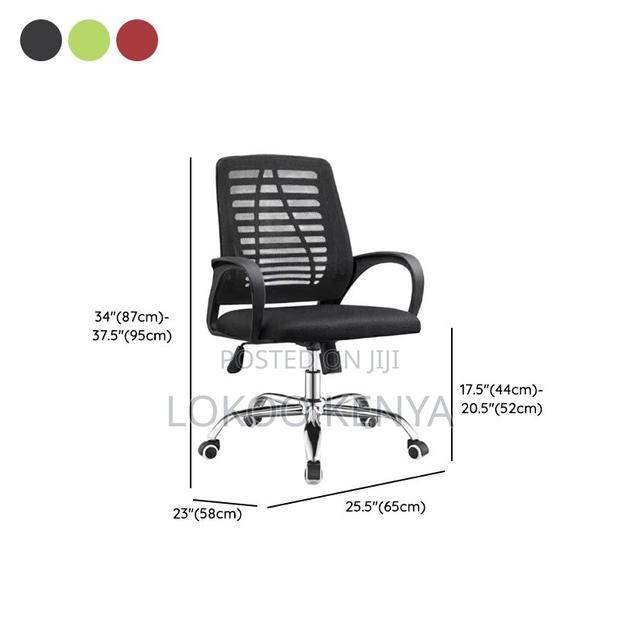 Office Chair : Adjustable Office Chair With Mid Support - thumbnail 3