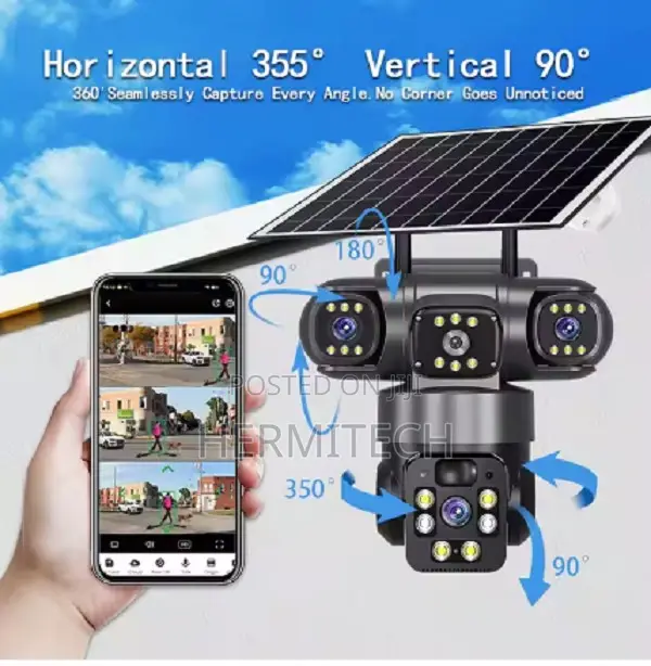 V380pro 3 Lens With 3 Screens Solar 6mp 