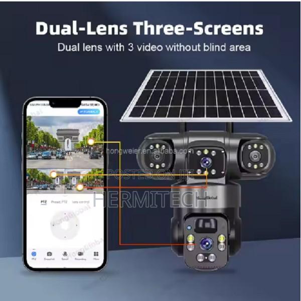 V380pro 3 Lens With 3 Screens Solar 6mp  - thumbnail 3