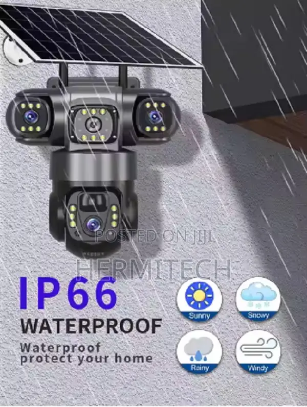 V380pro 3 Lens With 3 Screens Solar 6mp 